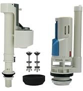 Dual Flush Toilet Repair Kit Inside Tank For Two Piece Toilets - Includes Silent Fill Valve, 2-In...