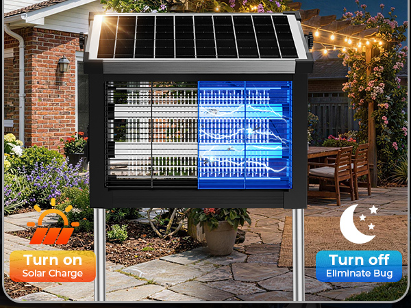 solar bug zapper outdoor with auto sensor
