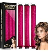 Overnight Heatless Hair Curler to Sleep in, Little Heatless Curls Satin Velvet Overnight Flexi Ro...