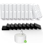 Voluas Cat Water Fountain Filters Replacement & Pre-Filter Sponges for 2.2L/74oz Ceramic Fountain...