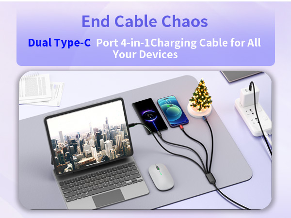 usb c 4 in 1 multi charging cable