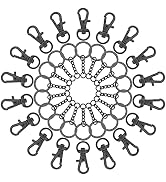 150Pcs Swivel Snap Hook Set,Gun Black Swivel Clasps Lanyard Snap Keychain Hooks Lobster Clasp Spl...
