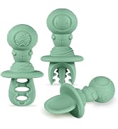 Haakaa Silicone Baby Spoons Self Feeding 6 Months – Baby Utensils with Anti-Choke Astronaut Handl...