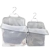 ShooBoo 2-Pack XL/L Hanging Mesh Laundry Bags for Washing Machine, 19.7 × 15.7 in Honeycomb Washi...