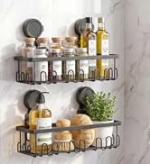 JOTPE Shower Caddy Suction Cup 2 Pack, No Drilling Shower Organizer for Bathroom with Large Capac...