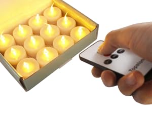 warm white tealight with remote timer
