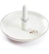HOME SMILE Mrs Ring Holder Jewery Tray-Monogrammed Engagement Gifts for Friends,Birthday Mother's...