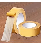 WINNOW - 2 Packs Double-Sided Mesh Carpet Tape,Double Sided Tape Heavy Duty 1 in x 66 FT,Fabric T...