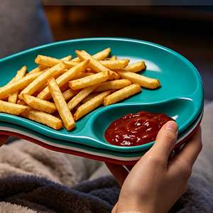 4 Pcs Veggie Platter Chips Dipping Dish