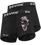 Davion 2-Pack Boys Underwear with 1 Soft Protective Athletic Cup Youth Briefs for Football, Baseb...