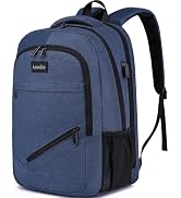 Asenlin Travel Laptop Backpack for Women & Men,Water Resistant Business Slim Sturdy Laptops Backp...