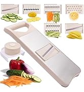 NACOLUS 6-Blade Mandoline Slicer with Slide-On Hand Guard - Vegetable Slicer, Potato/Onion/Garlic...