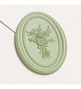 UNIQOOO Wax Seal Stickers - Vintage Photo Frame Floral Bouquet Wedding Invitation Envelope Seal S...