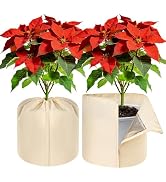 GOCOHHI 2 Pcs Plant Pot Covers, Winter Plant Pot Covers Freeze Protection, 17.7" x19.7" Flower Po...