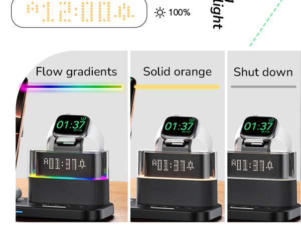 alarm clock with wireless charging