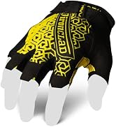 Ironclad Gaming Gloves, Half Finger Coverage, Precision Fit, Performance Silicone Grip, Moisture ...