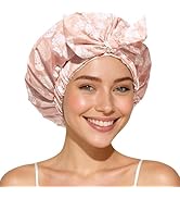 Yanibest Shower Cap for Women Reusable Waterproof, Adjustable Non-Slip Shower Hair Cap, Washable ...