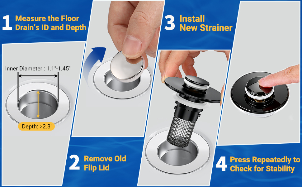 stainless steel floor drain filter