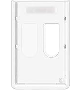 Plastic ID Badge Holder Hard ID Card Holders for Badges with Thumb Slots, Vertical