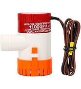 Amarine Made 1100gph 12v Boat Marine Plumbing Electric Bilge Pumps (1100gph 12v 3AMP 5AMP-Fuse 29...