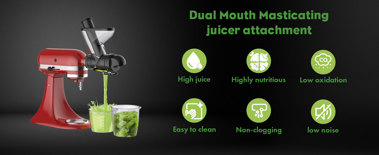 Masticating Juicer Attachment for KitchenAid Stand Mixer