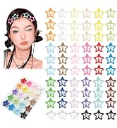 80Pcs Y2K Star Hair Clips - Colorful Metal Snap Hair Barrettes for Women Girls Non-Slip Cute Star...