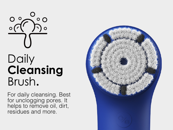 face scrubber facial cleansing brush with replacement magnetic daily cleansing brush