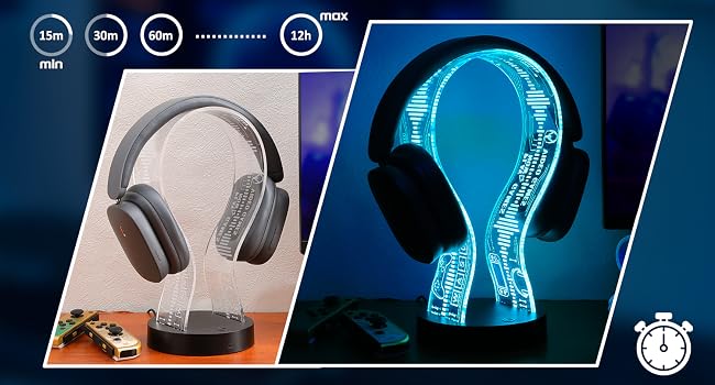 CoolGift Mart Light Up 16 Colors Headphone Stand