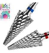 2Pcs Nail Drill Bits, 3/32” Nail Bits for Nail Drill Safety Tungsten Carbide Bits for Acrylic Nai...
