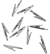 OSALADI 10-Piece 304 Stainless Steel Alligator Clips Handles Corrosion-Resistant Fast Testing Met...
