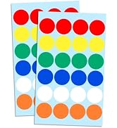 600 Pack, 1" Round Colored Dot Stickers Labels - 6 Colors