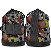 BROTOU Extra Large Sports Ball Bag, Ball Bags for Coaches, Adjustable Shoulder Strap and Hanging ...