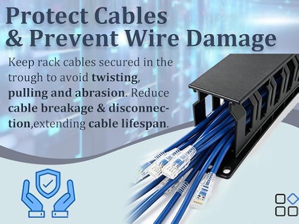 1u cable management plastic