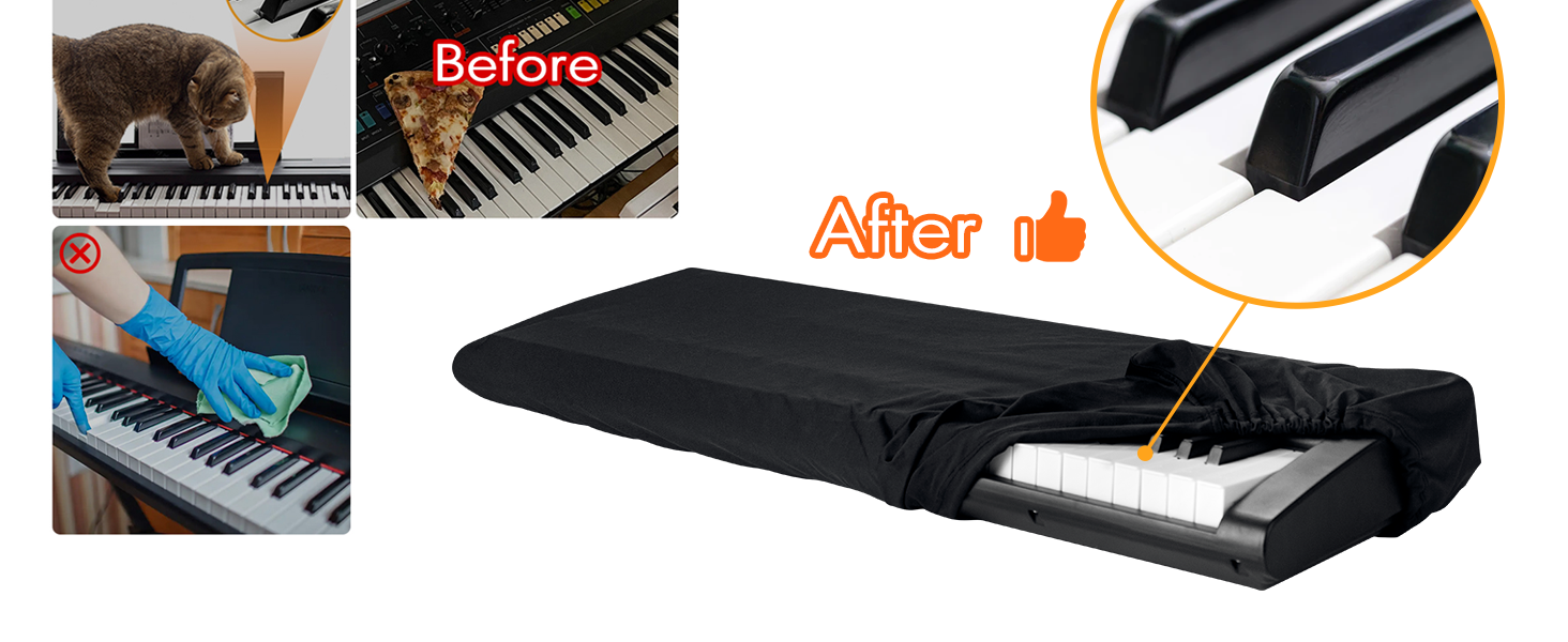 piano keyboard dust cover