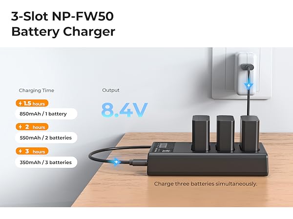 3-slot LCD charger