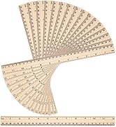Koogel Wooden Rulers, 36 PCS 2 Scales 30cm & 12 Inches Straight Rulers for Office Home Math Scien...