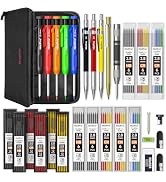 Nicpro 31 Pack Carpenter Pencil Set with Sharpener, Mechanical Carpenter Pencils with 128PCS Refi...