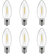 TJOY C7 Night Light Bulb, LED Candelabra Bulb, E12 Base, Warm White 2200K, 0.6W, 7W Equivalent, P...