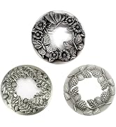 Hicello Candle Lid Antique Silver Candle Toppers Jar Candle Accessory Candle Topper Shade Jar Can...