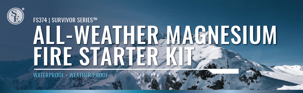 All weather magnesium fire strater kit