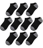 Comfoex 10 Pairs Boys Socks 4-6 6-8 8-10 Years Old Low Cut Ankle Athletic Socks For Kids Short Ha...