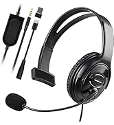 Joso One Ear Headset with Mic, Wired Headset for PS5/PS4/Xbox/Switch/PC/iPad/Mac/Tablet with USB ...