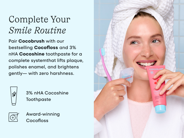 complete your smile routine with cocolab toothpaste and floss