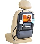 Viaviat Car Seat Organizers Waterproof Backseat Protector with Storage Pocket Large Leather Kick ...