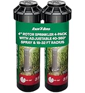 Rain Bird 32SA Simple Adjust Gear Driven Rotor Sprinkler Head, 2 Pack - with 1/2 inch Inlet - Wat...