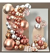 PartyWoo Rose Gold Balloon Garland, 100 pcs Balloons Different Sizes Pack of 18 Inch 12 Inch 10 I...