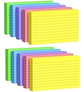 Index Cards 3x5 Inch, 500sheets, Flash Cards,Ruled Lined Colored Note Cards Paper For Studying, S...