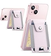 HiWe for MagSafe Wallet Stand with Privacy Flap, Strongest Magnetic Wallet for iPhone 16/15/14/13...