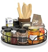 Lazy Susan Turntable Organizer - 10" Metal Rotating Spice Rack for Cabinet Pantry Refrigerator, B...