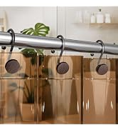 AmazerBath Shower Curtain Hooks Bronze Shower Curtain Rings Heavy Modern Decorative Shower Curtai...